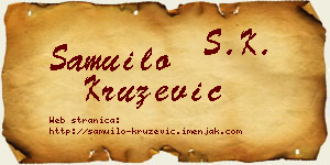 Samuilo Kružević vizit kartica